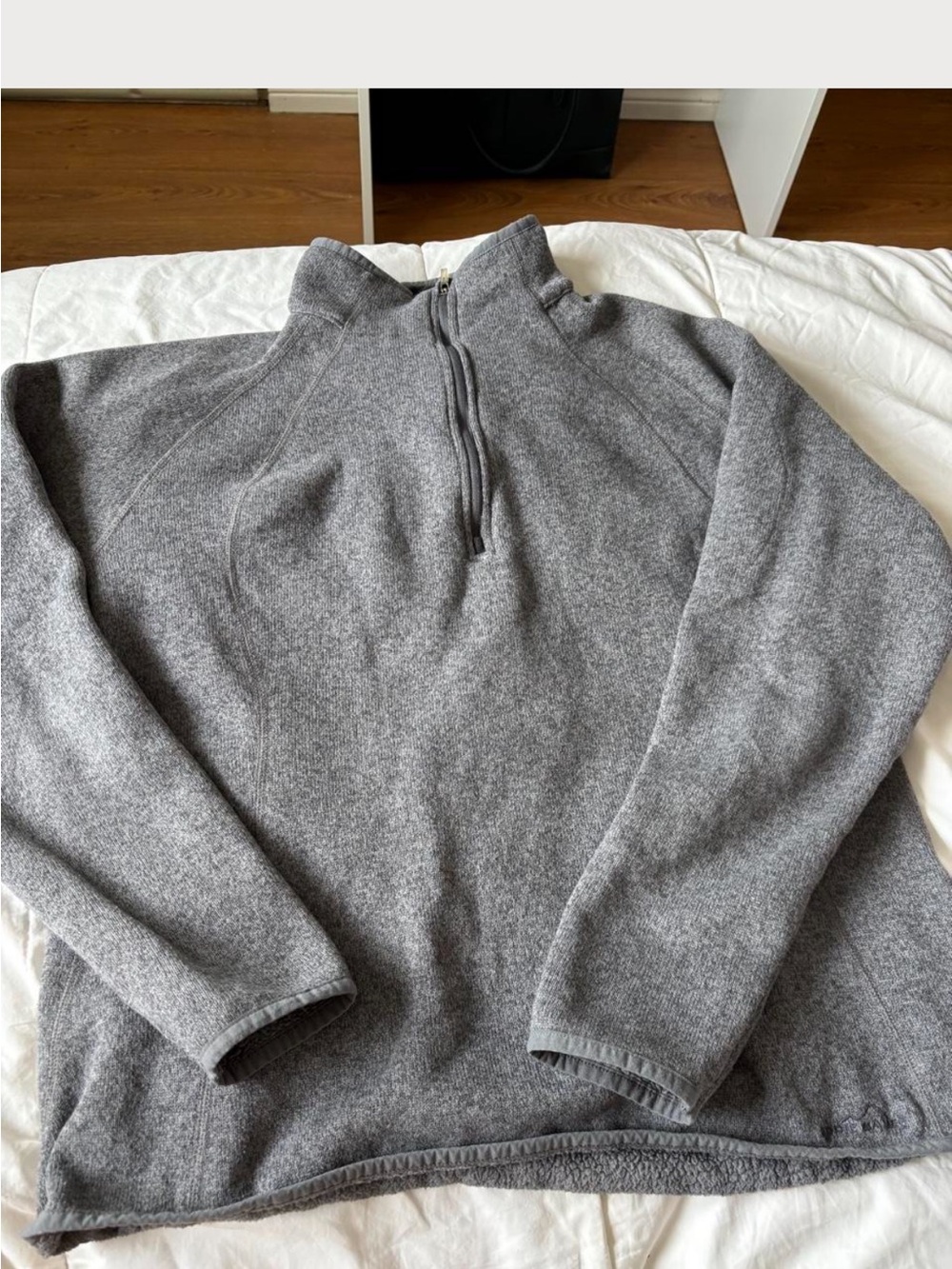 Men's Heather Gray Half-Zip Quarter Zip Pullover Jacket